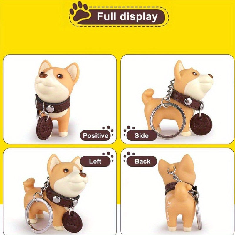 Cute Dog Key Chain Keyring for Men and Women