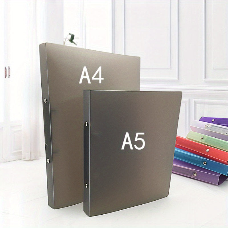 Candy Transparent File Folder O-shaped 2 Holes A4 Data Storage Binder