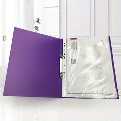 Candy Transparent File Folder O-shaped 2 Holes A4 Data Storage Binder