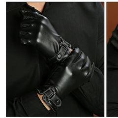 Men's Winter Windproof Velvet Lined Gloves Waterproof Thickened Warm