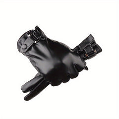 Men's Winter Windproof Velvet Lined Gloves Waterproof Thickened Warm