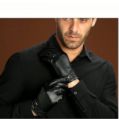 Men's Winter Windproof Velvet Lined Gloves Waterproof Thickened Warm