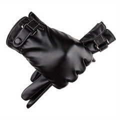 Men's Winter Windproof Velvet Lined Gloves Waterproof Thickened Warm