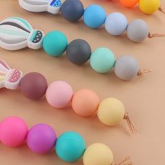 Cute Silicone Beaded Keychain Keyring Cartoon Key Chain