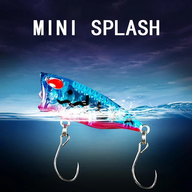 10pcs 3g Mini Popper Floating Fishing Lures Top Water Lures