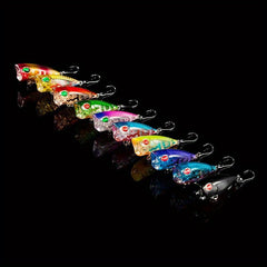 10pcs 3g Mini Popper Floating Fishing Lures Top Water Lures