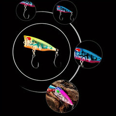 10pcs 3g Mini Popper Floating Fishing Lures Top Water Lures