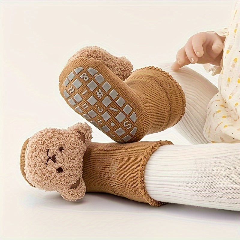 Baby Bear Non Slip Floor Socks Toddler Walking Socks for Autumn & Winter