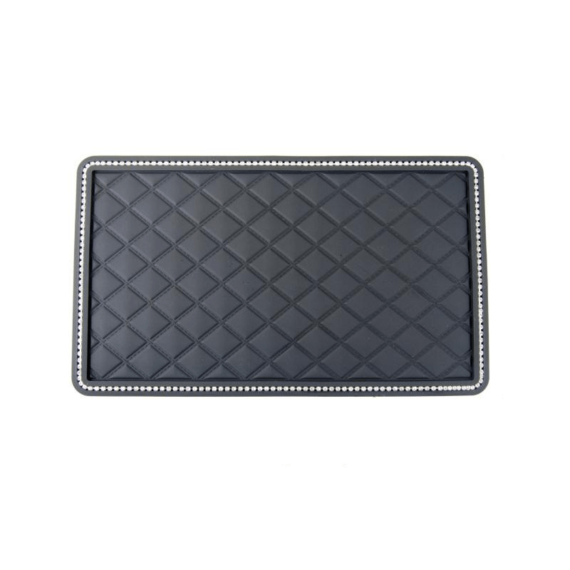 Car Perfume Ornament Rhinestone Non-slip Mat Car Decoration Plaid Mat