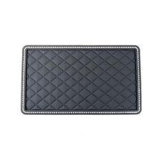 Car Perfume Ornament Rhinestone Non-slip Mat Car Decoration Plaid Mat