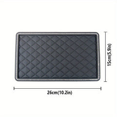 Car Perfume Ornament Rhinestone Non-slip Mat Car Decoration Plaid Mat