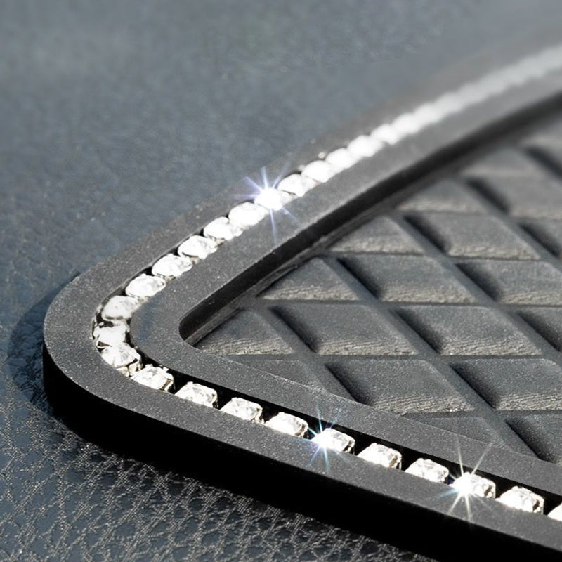 Car Perfume Rhinestone Non-slip Mat Plaid Decoration Supplies