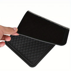 Car Perfume Ornaments Anti-Slip Plaid Mats Storage Sunscreen Decor