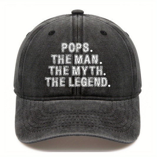 POPS Letter Printed Baseball Cap For Men And Women