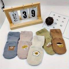 Kids Floor Socks for Spring Autumn Non-slip Walking Cartoon Socks