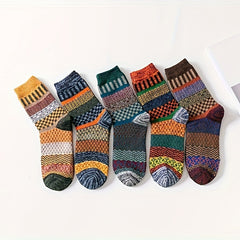 Vintage Crew Socks Comfy Breathable Casual Thermal Socks