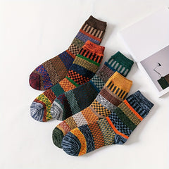 Vintage Crew Socks Comfy Breathable Casual Thermal Socks