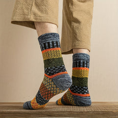 Vintage Crew Socks Comfy Breathable Casual Thermal Socks