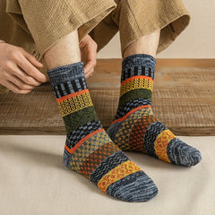 Vintage Crew Socks Comfy Breathable Casual Thermal Socks