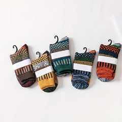 Vintage Crew Socks Comfy Breathable Casual Thermal Socks