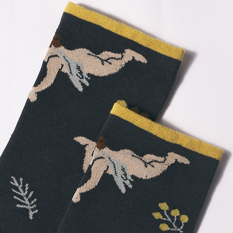 Men's Cartoon Cupid Crew Socks 2 Pairs