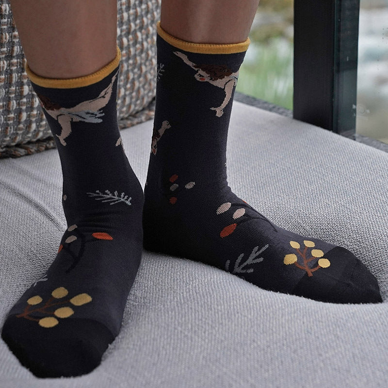 Men's Cartoon Cupid Crew Socks 2 Pairs