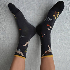 Men's Cartoon Cupid Crew Socks 2 Pairs