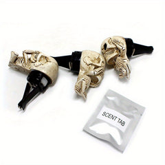 Resin Skull Fragrance Clip Car Air Vent Ornament