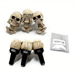 Resin Skull Fragrance Clip Car Air Vent Ornament