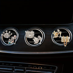 Car Aromatherapy Ornament Set for Women - Rhinestone Home Decor Gift