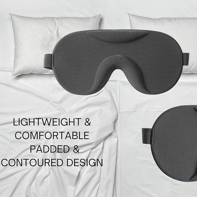Solid Sleep Eye Mask Adjustable Strap Lightweight Blackout Blindfold