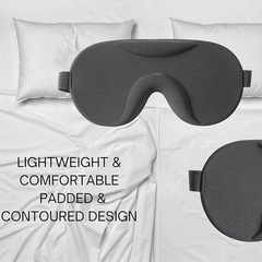 Solid Sleep Eye Mask Adjustable Strap Lightweight Blackout Blindfold