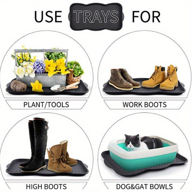 Durable Boot Tray for Entryway Indoor Outdoor Shoe Pet Food Mat