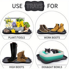 Durable Boot Tray for Entryway Indoor Outdoor Shoe Pet Food Mat