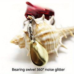 6pcs 6g Vibration Fishing Lure Spoon Willow Blade Tackle