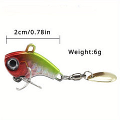 6pcs 6g Vibration Fishing Lure Spoon Willow Blade Tackle