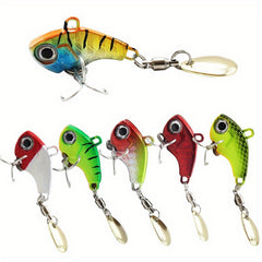 6pcs 6g Vibration Fishing Lure Spoon Willow Blade Tackle