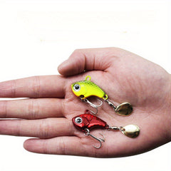 6pcs 6g Vibration Fishing Lure Spoon Willow Blade Tackle