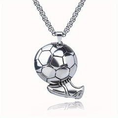 1pc Football Pendant Necklace Hip Hop Street Fitness Accessories