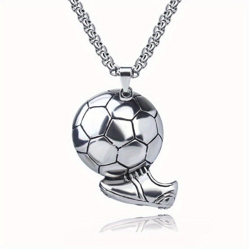 1pc Football Pendant Necklace Hip Hop Street Fitness Accessories