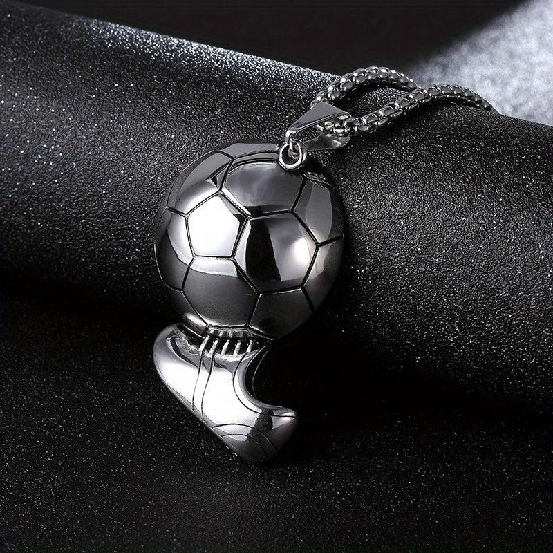 1pc Football Pendant Necklace Hip Hop Street Fitness Accessories