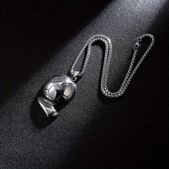 1pc Football Pendant Necklace Hip Hop Street Fitness Accessories