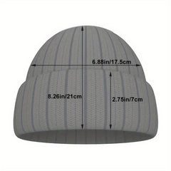 Winter Knitted Beanie Hat with Ear Protection for Outdoor Activities