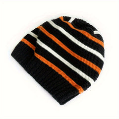 Striped Knitted Hat Boys Girls Winter Warm Beanie Children's Hat