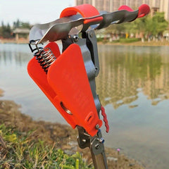 Foldable Stainless Steel Fishing Rod Holder Double Spring