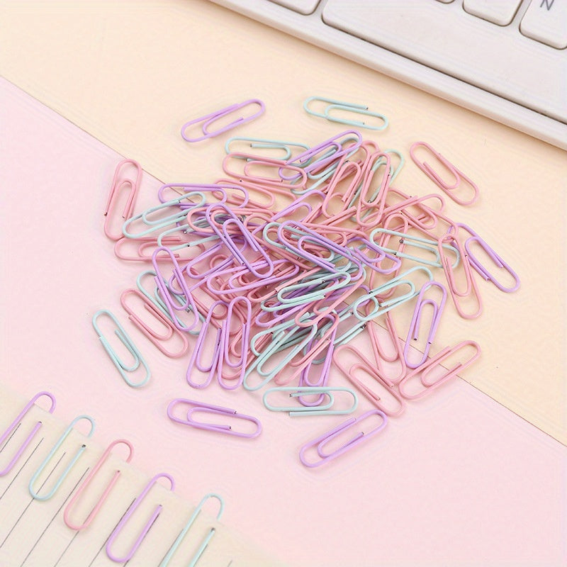 Macaron Paper Clip 33MM, Pink, Green, Yellow, Blue, Purple, 60 Pack