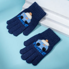 Children's Winter Gloves Boy's Five Finger Set Warm And Thick