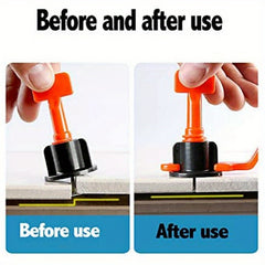 126pcs Tile Leveling System Replaceable Pin Wall Floor Laying Spacer Wedge Tool