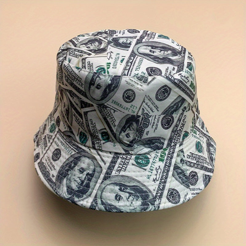 Newspaper Pattern Bucket Hat for Fishing