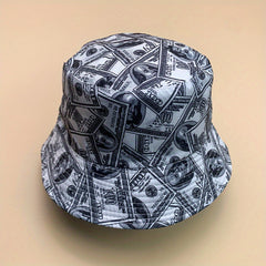 Newspaper Pattern Bucket Hat for Fishing